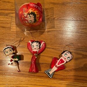 4 Betty Boop Ornaments